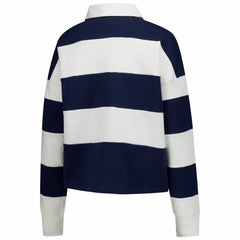 New England Patriots '47 Women's Clubhouse Hall Raven Rugby Long Sleeve T-Shirt - Navy/White discount
