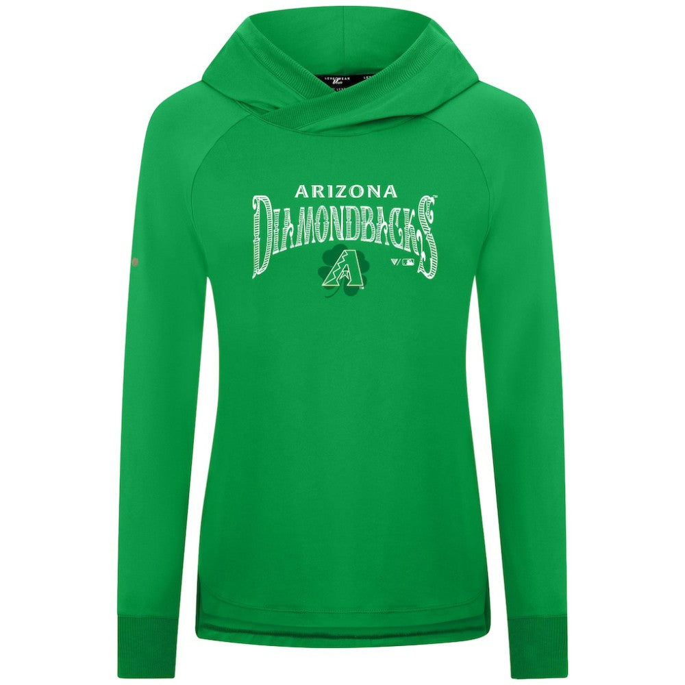 Arizona Diamondbacks Levelwear Women's St. Patrick's Day Slender Raglan Hoodie - Green