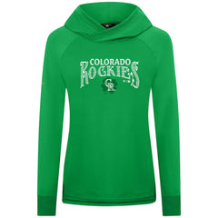 Colorado Rockies Levelwear Women's St. Patrick's Day Slender Raglan Hoodie - Green