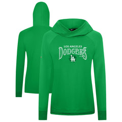 Los Angeles Dodgers Levelwear Women's St. Patrick's Day Slender Raglan Hoodie - Green