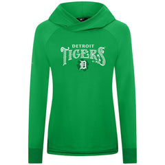 Detroit Tigers Levelwear Women's St. Patrick's Day Slender Raglan Hoodie - Green