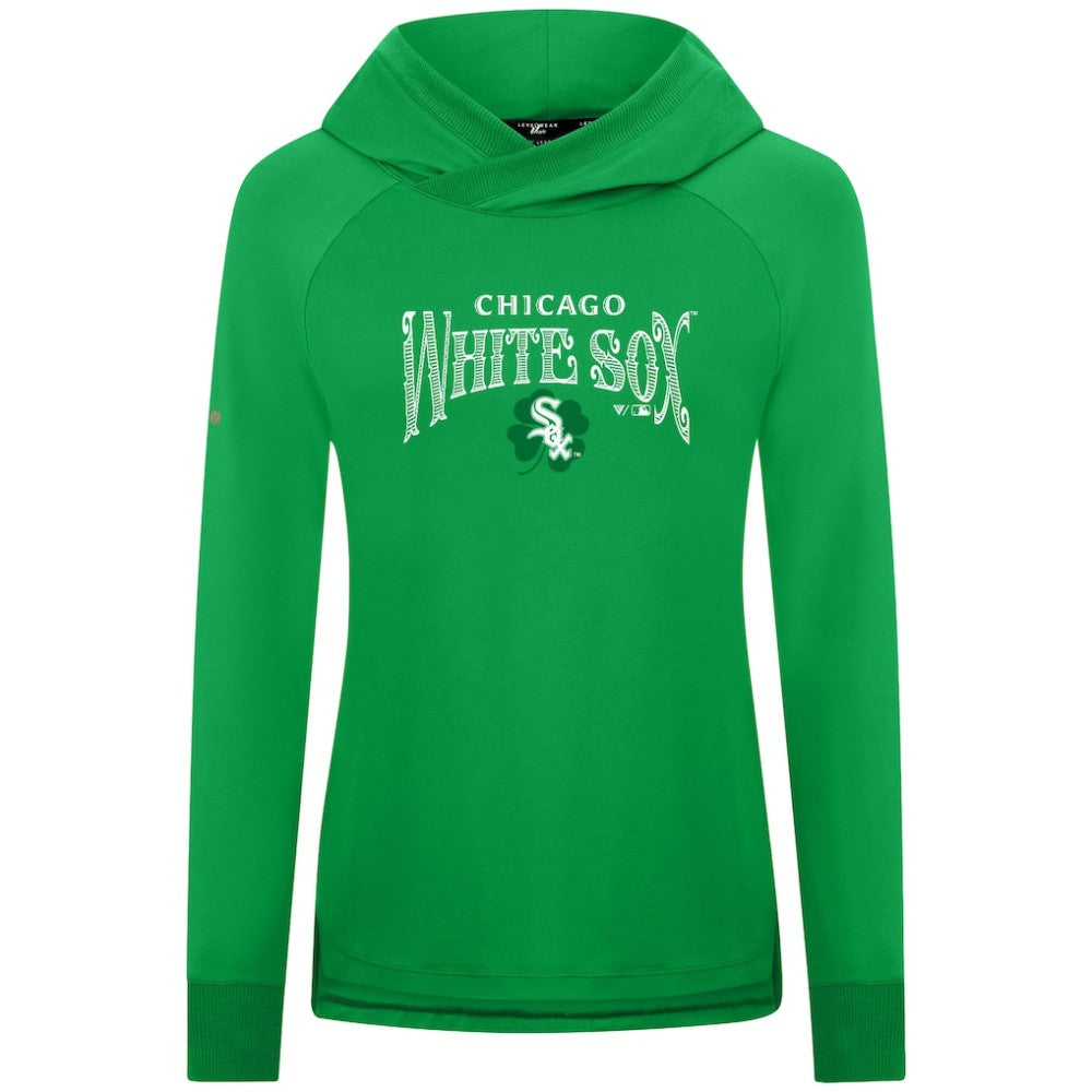 Chicago White Sox Levelwear Women's St. Patrick's Day Slender Raglan Hoodie - Green