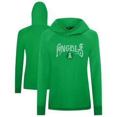 Los Angeles Angels Levelwear Women's St. Patrick's Day Slender Raglan Hoodie - Green