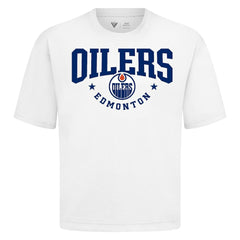 Edmonton Oilers Levelwear Luxe Signature Knit T-Shirt White