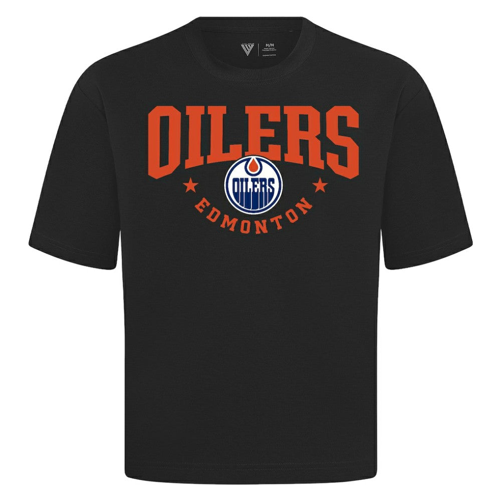 Edmonton Oilers Levelwear Luxe Signature Knit T-Shirt Black