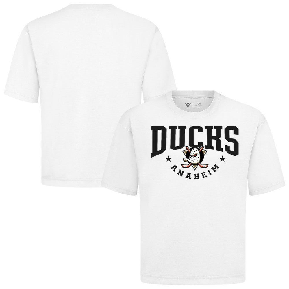 Anaheim Ducks Levelwear Luxe Signature Knit T-Shirt White