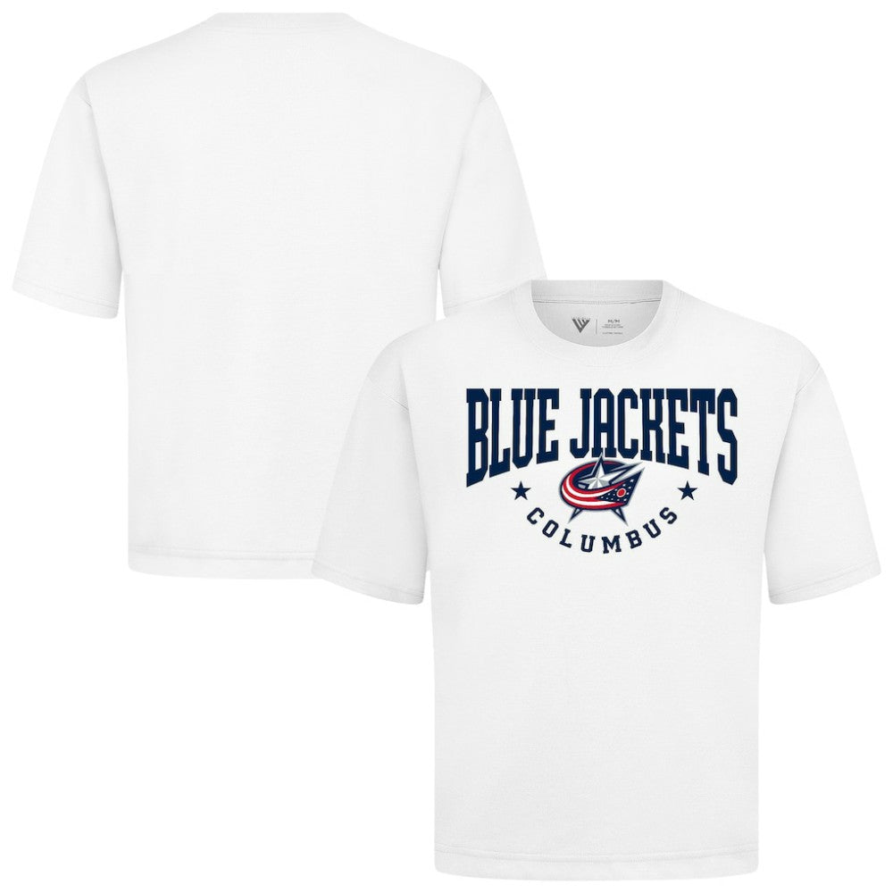 Columbus Blue Jackets Levelwear Luxe Signature Knit T-Shirt White