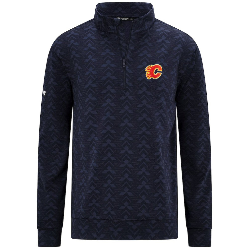 Calgary Flames Levelwear Chameleon Quarter-Zip Sweatshirt Navy