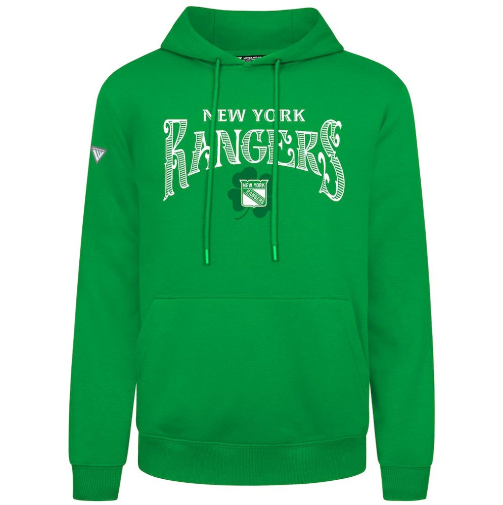 New York Rangers Levelwear St. Patrick's Day Podium Hoodie Green