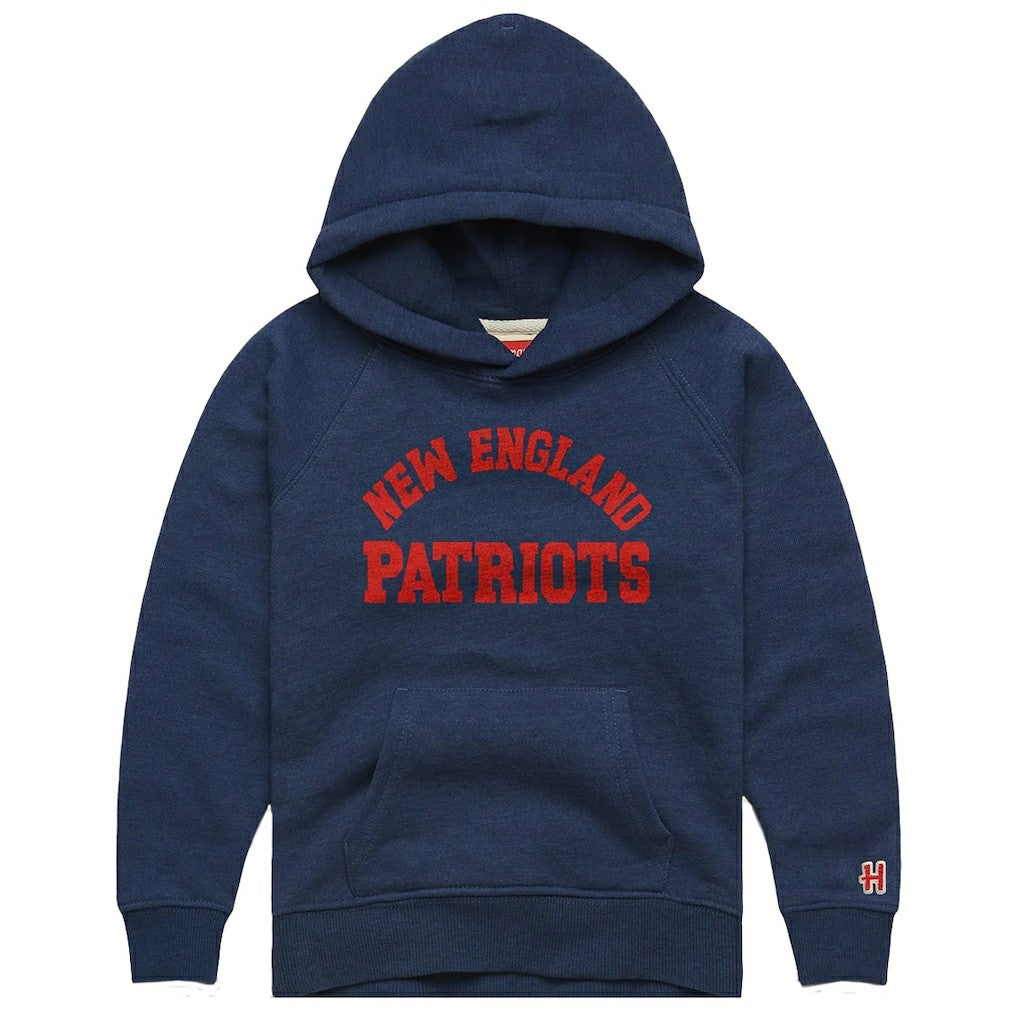 New England Patriots Homage Youth Classic Tri-Blend Hoodie - Navy sale