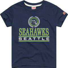 Seattle Seahawks Homage Youth Crest Tri-Blend T-Shirt - College Navy outlet