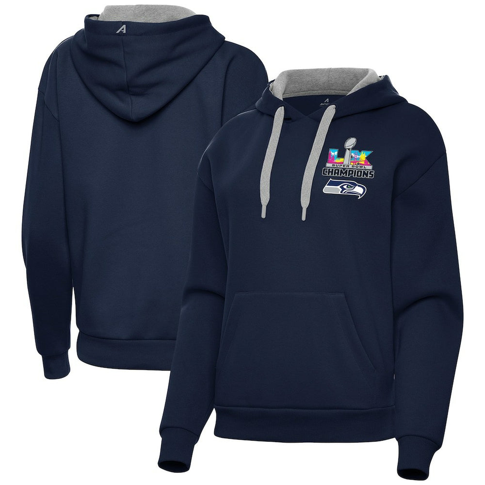 Seattle Seahawks Antigua Women's Super Bowl LX Champions Victory Hoodie - College Navy discount
