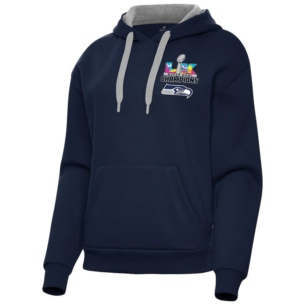 Seattle Seahawks Antigua Women's Super Bowl LX Champions Victory Hoodie - College Navy discount