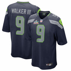 Kenneth Walker III Seattle Seahawks Super Bowl LX Patch Game Jersey - College Navy | Nike for sale