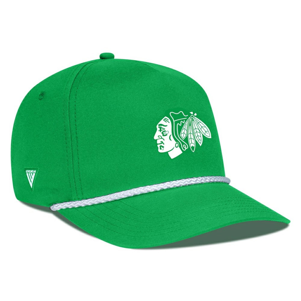 Chicago Blackhawks Levelwear St. Patrick's Day Gambit Rope Adjustable Hat Kelly Green