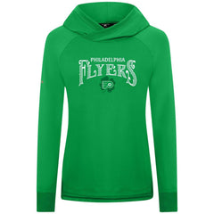 Philadelphia Flyers Levelwear Women's St. Patrick's Day Slender Raglan Hoodie Kelly Green