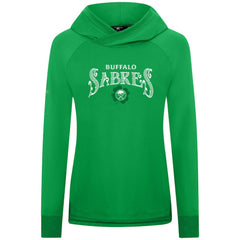Buffalo Sabres Levelwear Women's St. Patrick's Day Slender Raglan Hoodie Kelly Green