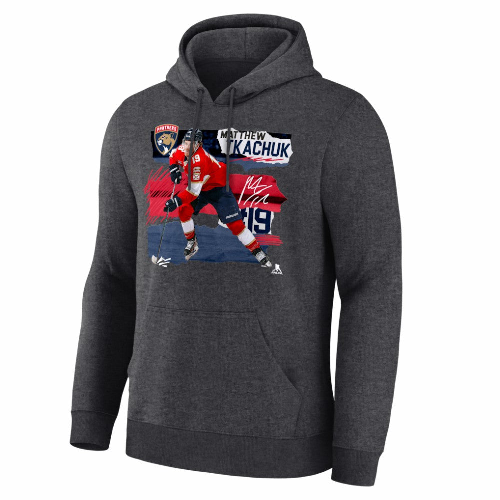 Matthew Tkachuk Florida Panthers Fresh Ice Hoodie Charcoal