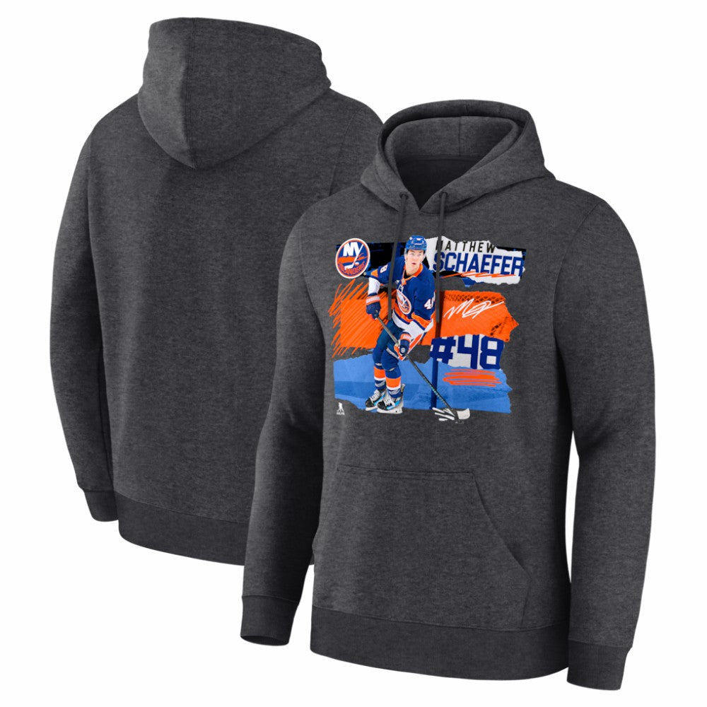 Matthew Schaefer New York Islanders Fresh Ice Hoodie Charcoal