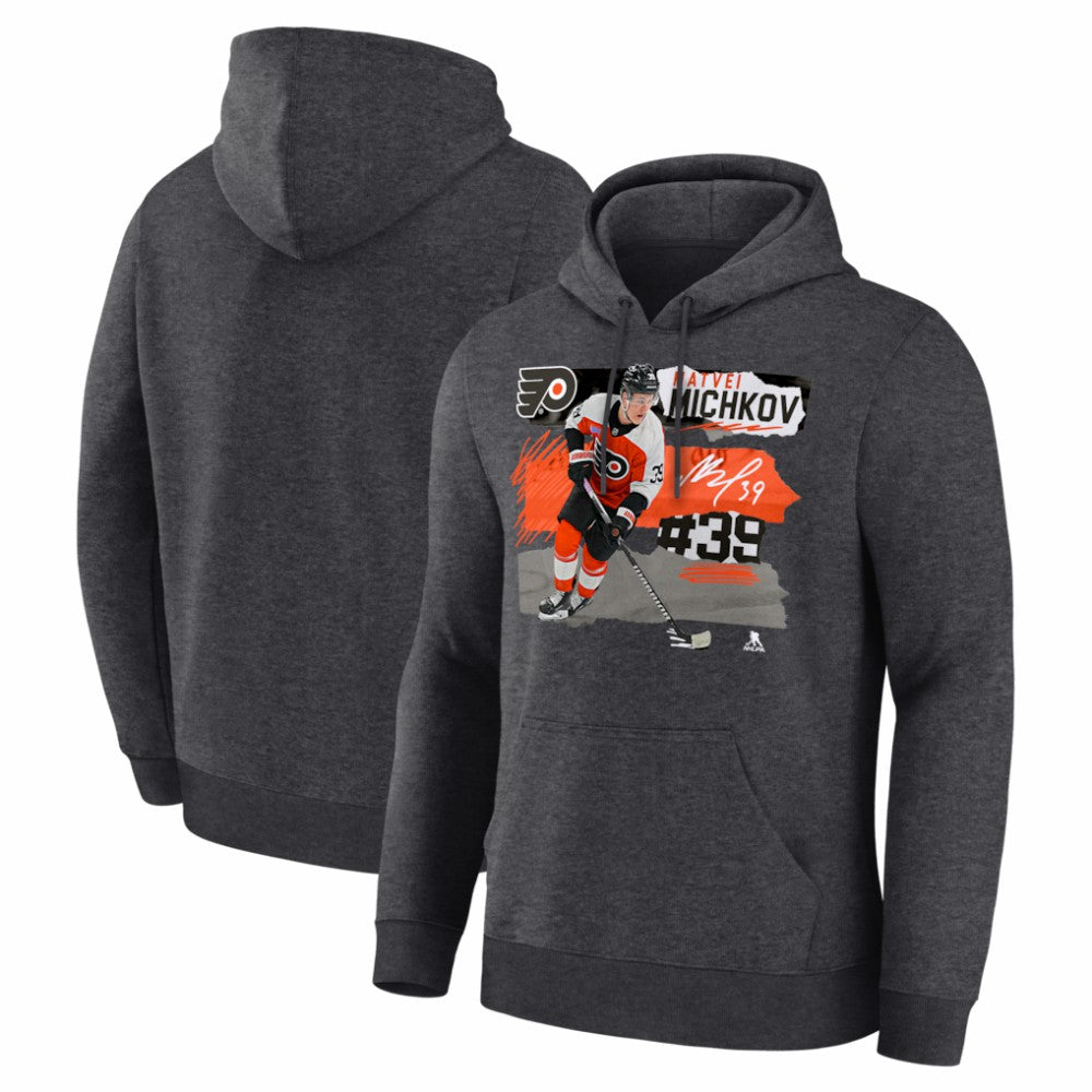 Matvei Michkov Philadelphia Flyers Fresh Ice Hoodie Charcoal