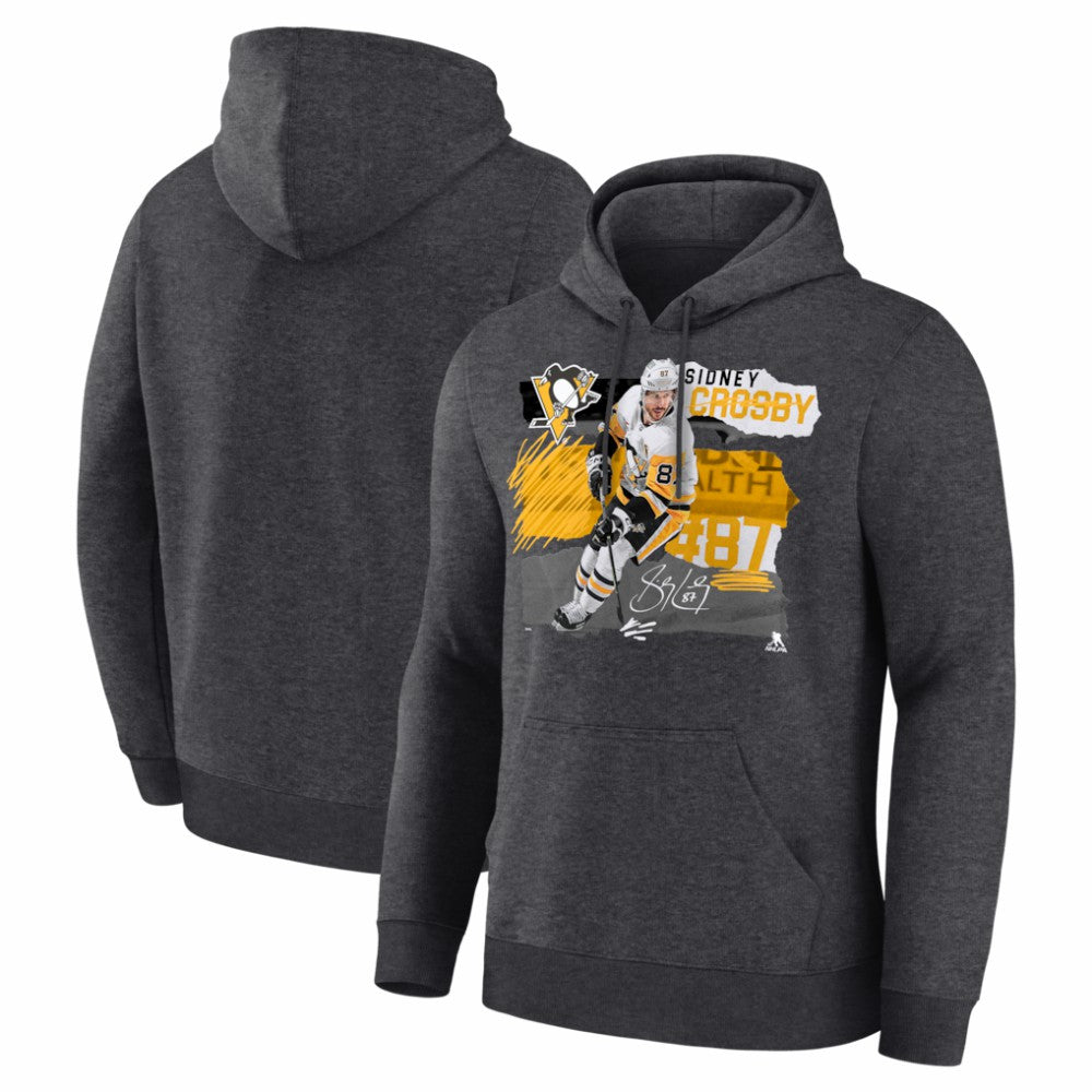 Sidney Crosby Pittsburgh Penguins Fresh Ice Hoodie Charcoal