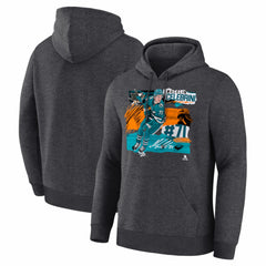 Macklin Celebrini San Jose Sharks Fresh Ice Hoodie Charcoal