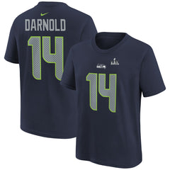 Sam Darnold Seattle Seahawks Youth Super Bowl LX Name & Number T-Shirt - College Navy | Nike on sale