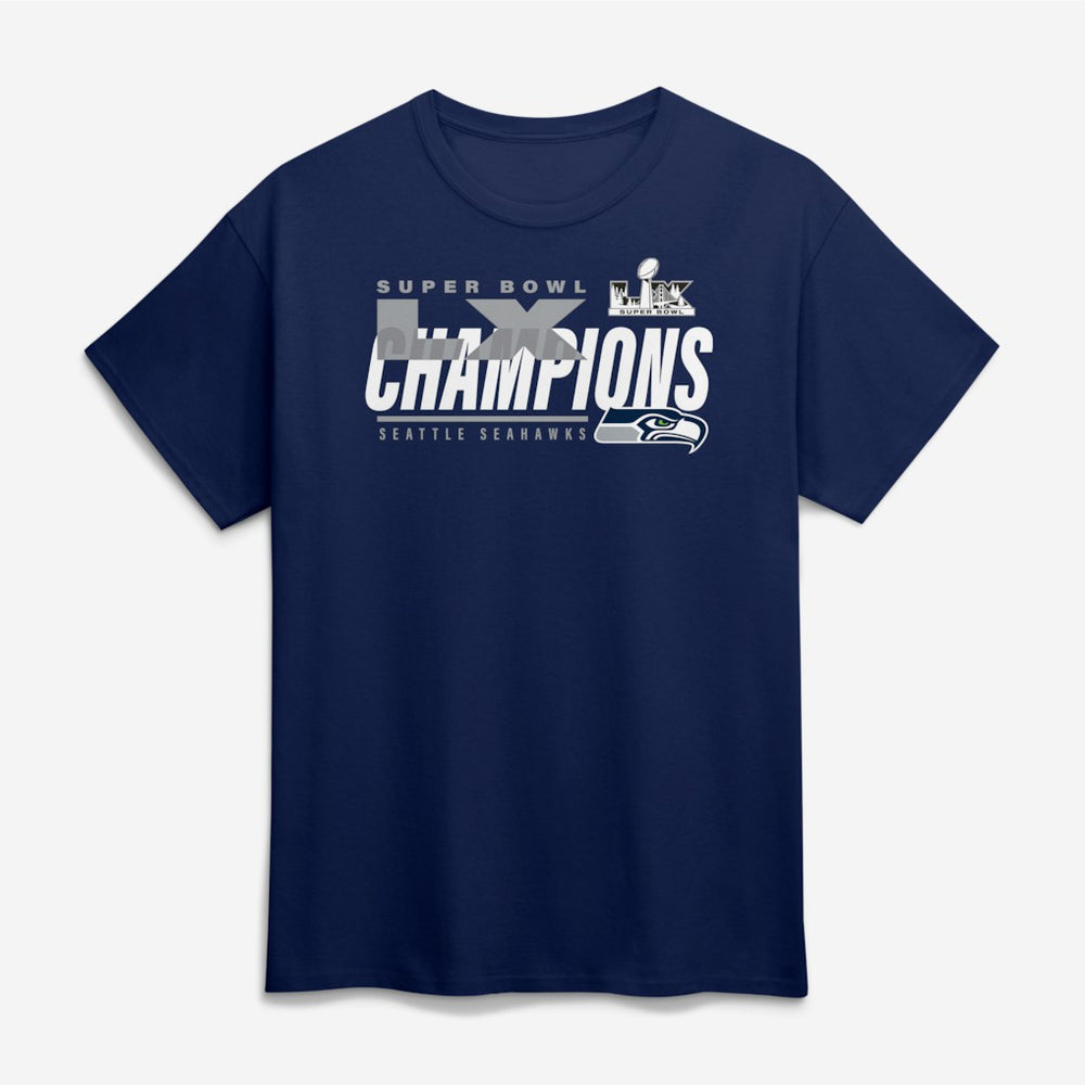 Seattle Seahawks Super Bowl LX Champions Big & Tall Iconic Victory T-Shirt - College Navy cheap