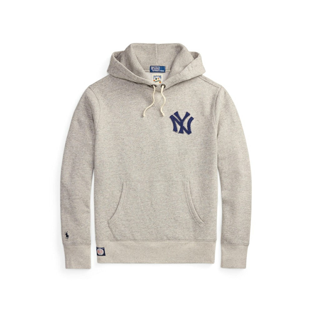 Yankees Polo Ralph Lauren Fleece Hoodie - Gray