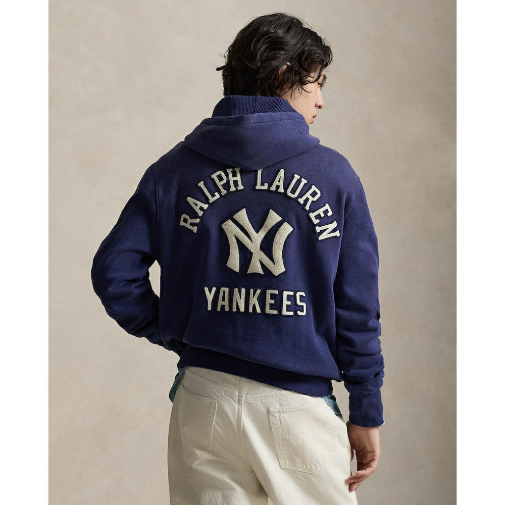 Yankees Polo Ralph Lauren Fleece Hoodie - Navy