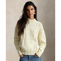Yankees Polo Ralph Lauren Women's Sweater - Cream