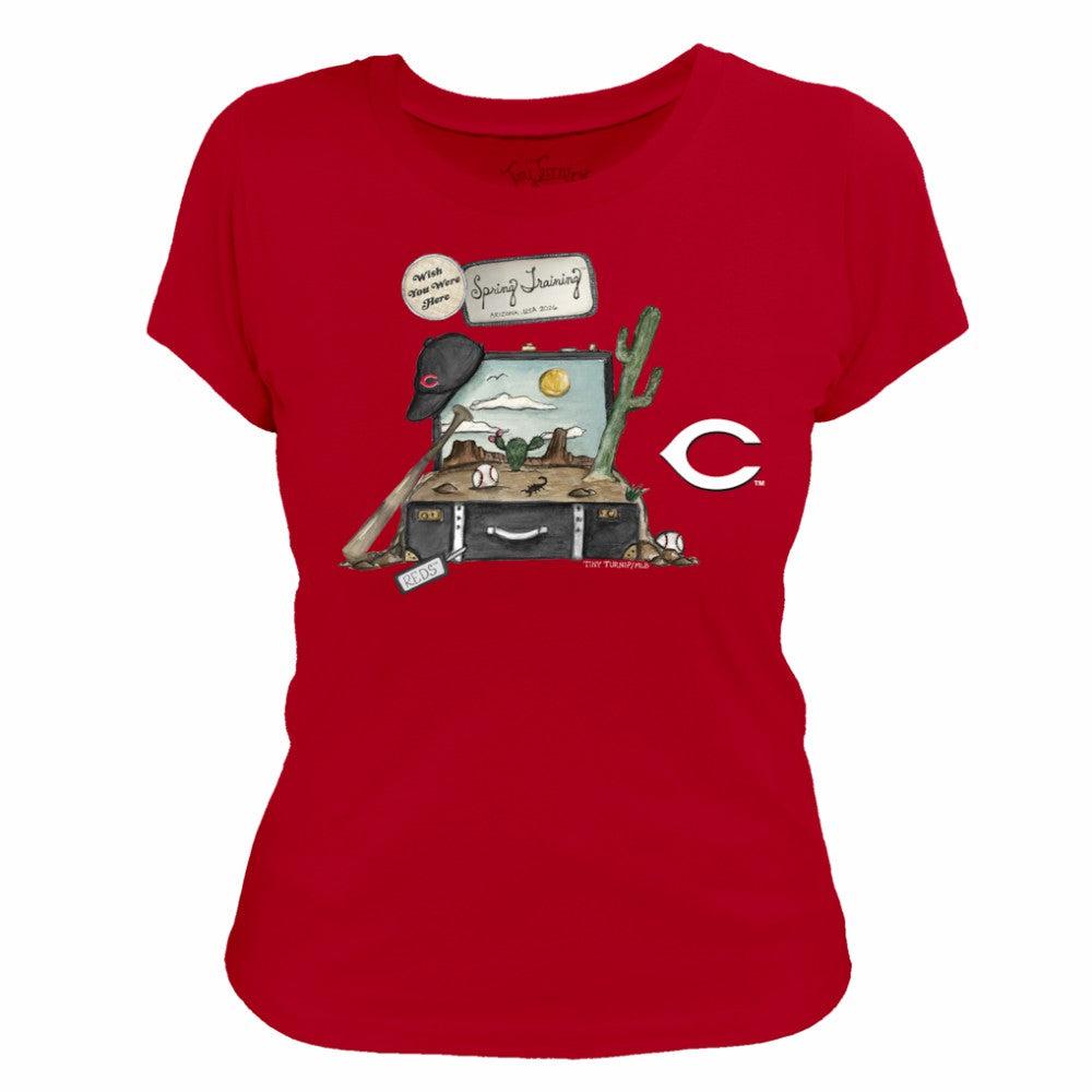 Cincinnati Reds Tiny Turnip Women's 2026 Spring Training T-Shirt - Red