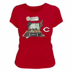 Cincinnati Reds Tiny Turnip Women's 2026 Spring Training T-Shirt - Red