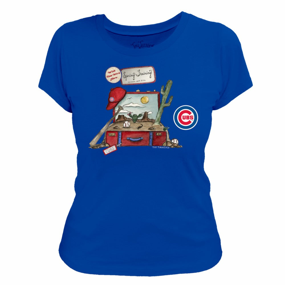 Chicago Cubs Tiny Turnip Women's 2026 Spring Training T-Shirt - Royal