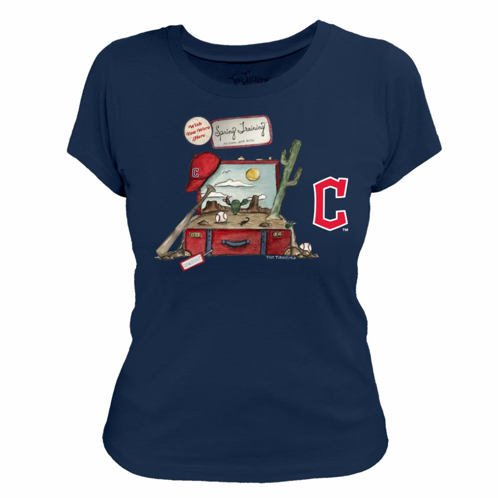 Cleveland Guardians Tiny Turnip Women's 2026 Spring Training T-Shirt - Navy