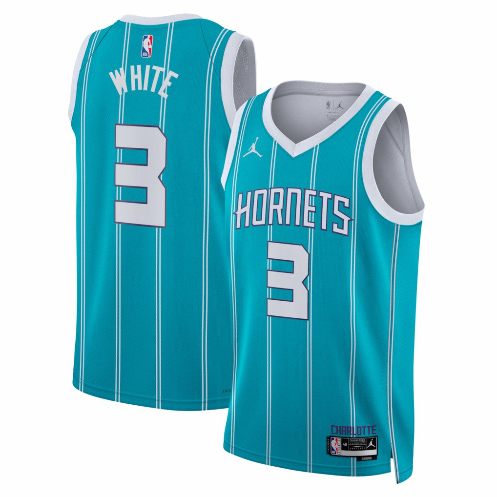 Coby White Charlotte Hornets Jordan Brand Unisex Swingman Jersey - Icon Edition - Teal sale