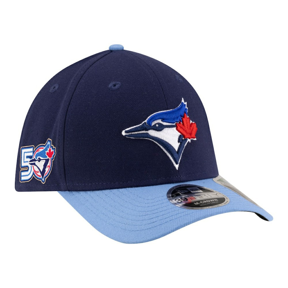 Toronto Blue Jays 50th Season Player Replica 39THIRTY Flex Hat - Navy/Powder Blue | New Era