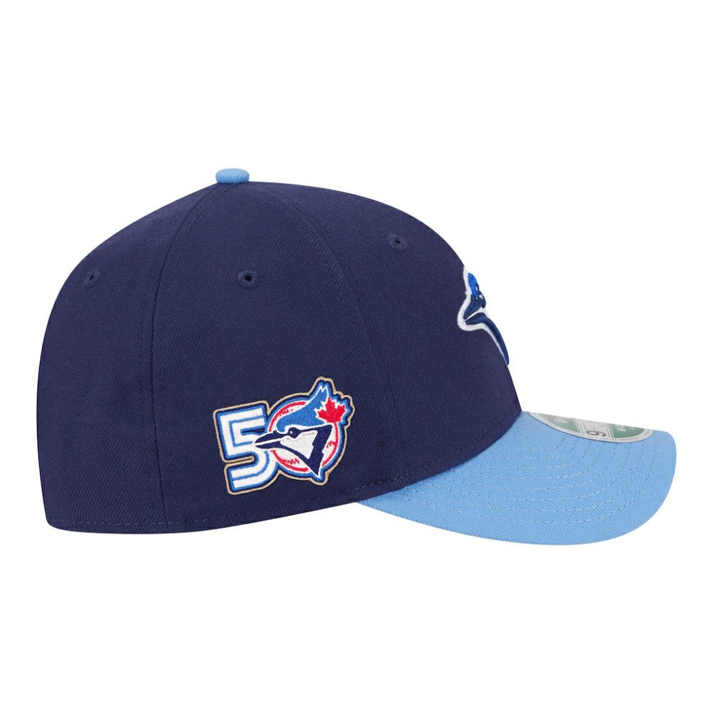 Toronto Blue Jays 50th Season Player Replica Side Patch 9FORTY Adjustable Hat - Navy | New Era