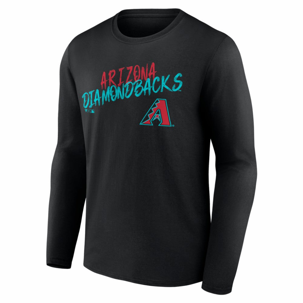 Arizona Diamondbacks  Hustle Personalized Name & Number Long Sleeve T-Shirt - Black