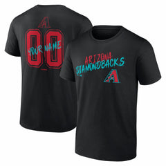 Arizona Diamondbacks  Hustle Personalized Name & Number T-Shirt - Black