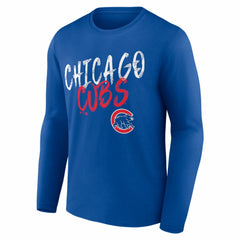 Chicago Cubs  Hustle Personalized Name & Number Long Sleeve T-Shirt - Royal