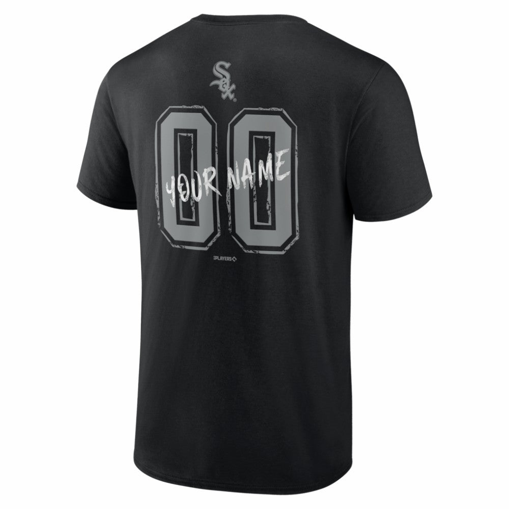Chicago White Sox  Hustle Personalized Name & Number T-Shirt - Black