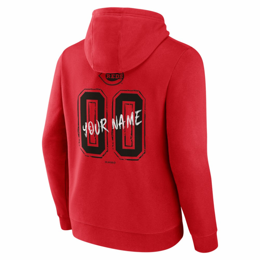 Cincinnati Reds  Hustle Personalized Name & Number Hoodie - Red