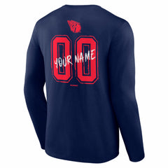Cleveland Guardians  Hustle Personalized Name & Number Long Sleeve T-Shirt - Navy