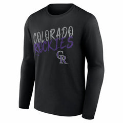 Colorado Rockies  Hustle Personalized Name & Number Long Sleeve T-Shirt - Black
