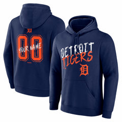 Detroit Tigers  Hustle Personalized Name & Number Hoodie - Navy