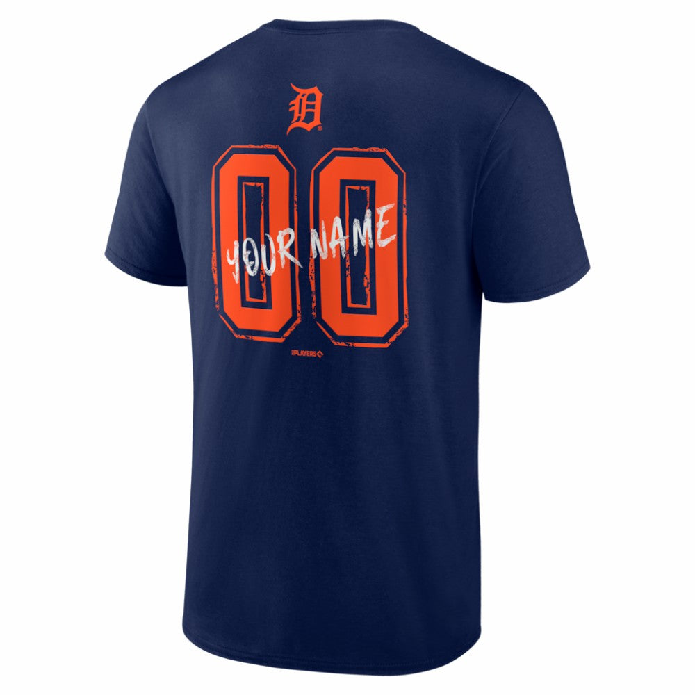 Detroit Tigers  Hustle Personalized Name & Number T-Shirt - Navy