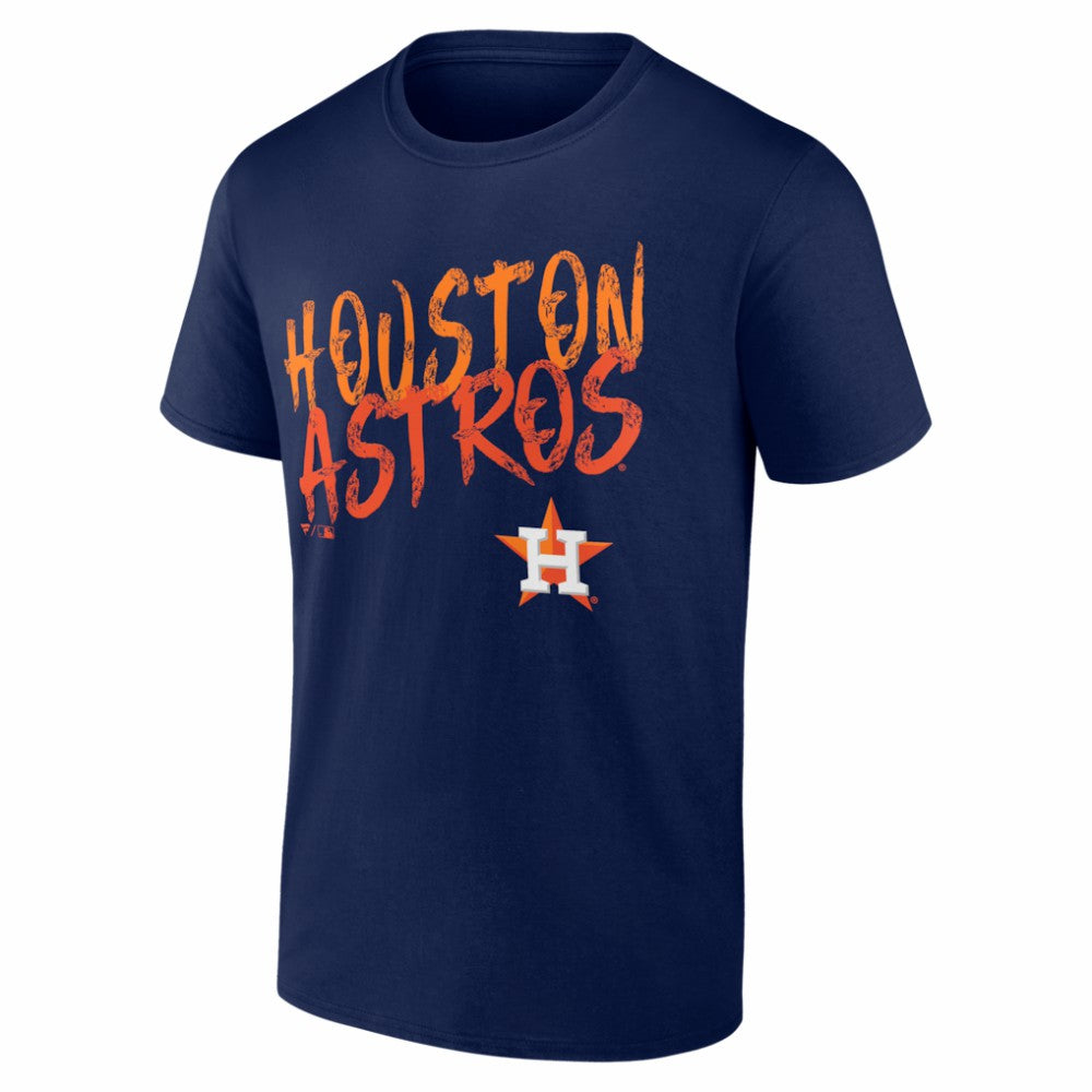 Houston Astros  Hustle Personalized Name & Number T-Shirt - Navy