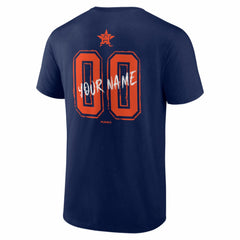 Houston Astros  Hustle Personalized Name & Number T-Shirt - Navy