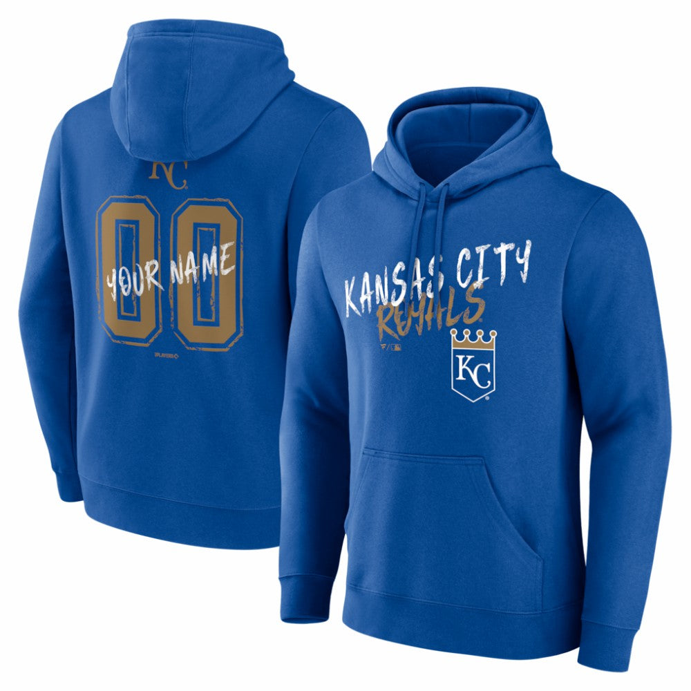 Kansas City Royals  Hustle Personalized Name & Number Hoodie - Royal